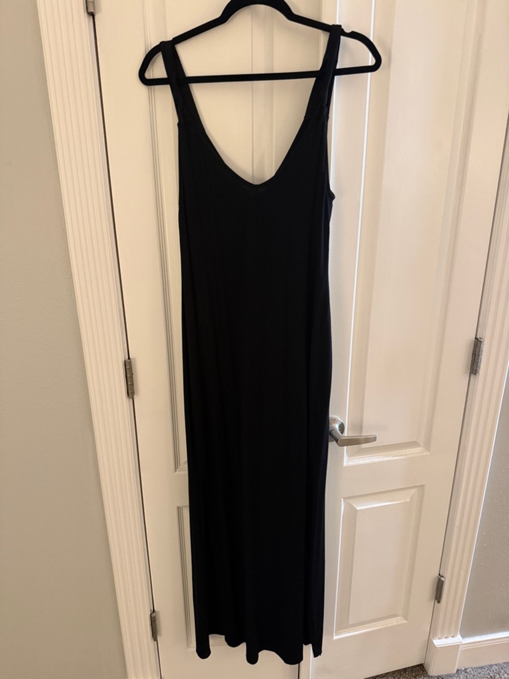 Black Sleeveless V-Neck Maxi Dress - Classic Women's Dress